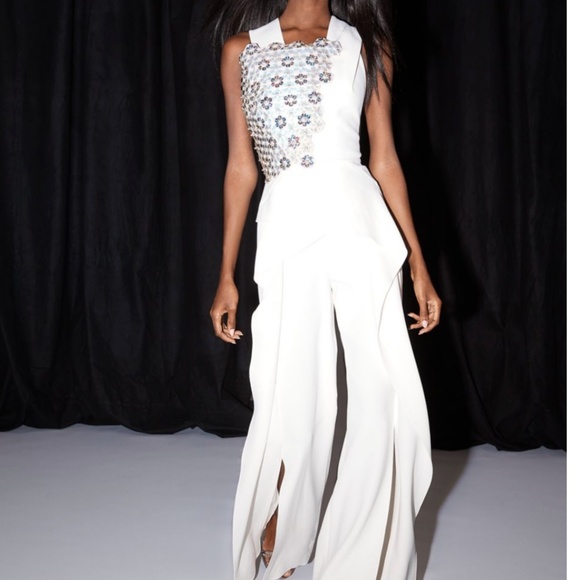 Roland Mouret Other - Roland Mouret 'Manton' embellished white jump suit